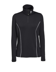 WAHLSTEN ETHRITE WOMEN'S 1/2 ZIP LONG SLEEVE SHIRT, BLACK,